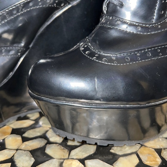 Black tuxedo wedge NEW NEVER WORN NO BOX - Picture 6 of 7